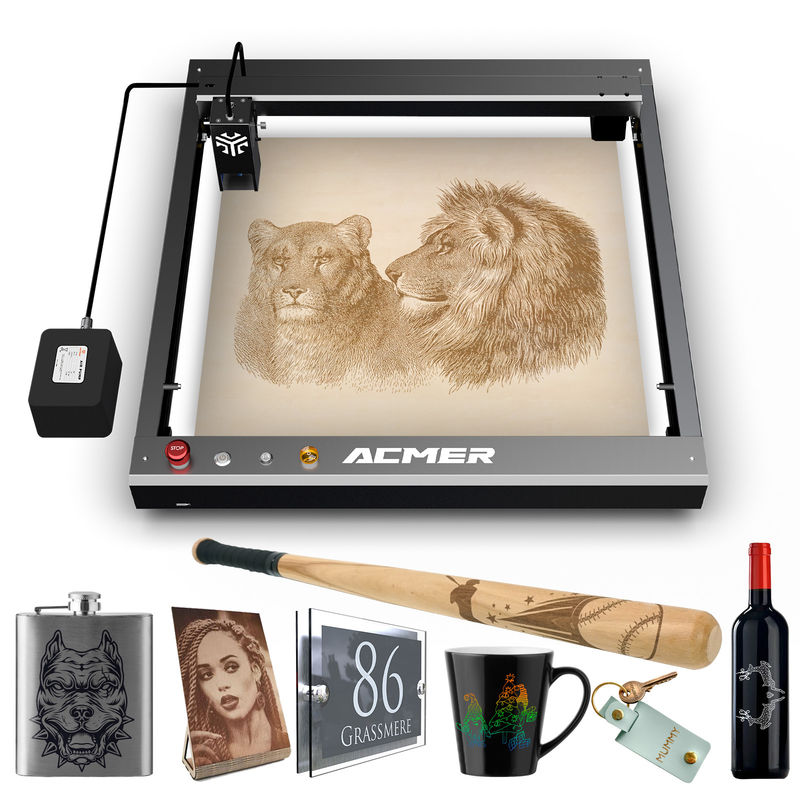 36W Lasergraver und Schneider Dioden Laser Holzgraver Maschine für Baseball-Schläger