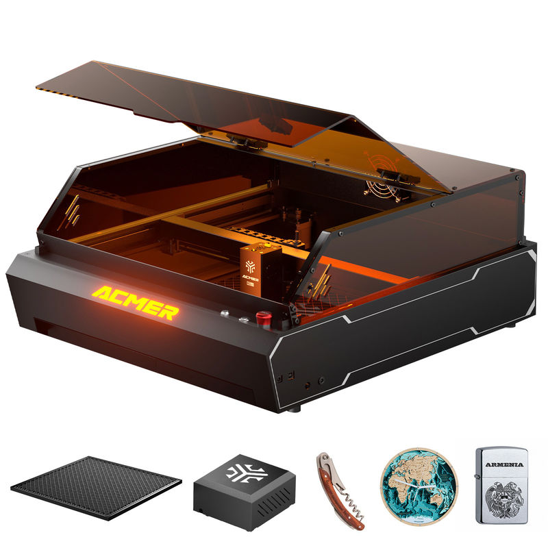 ACMER P3 2-in-1-Doppel-Laser-Modul-Gravur-Schneidemaschine mit 10W Diodenlaser 2W IR-Laser