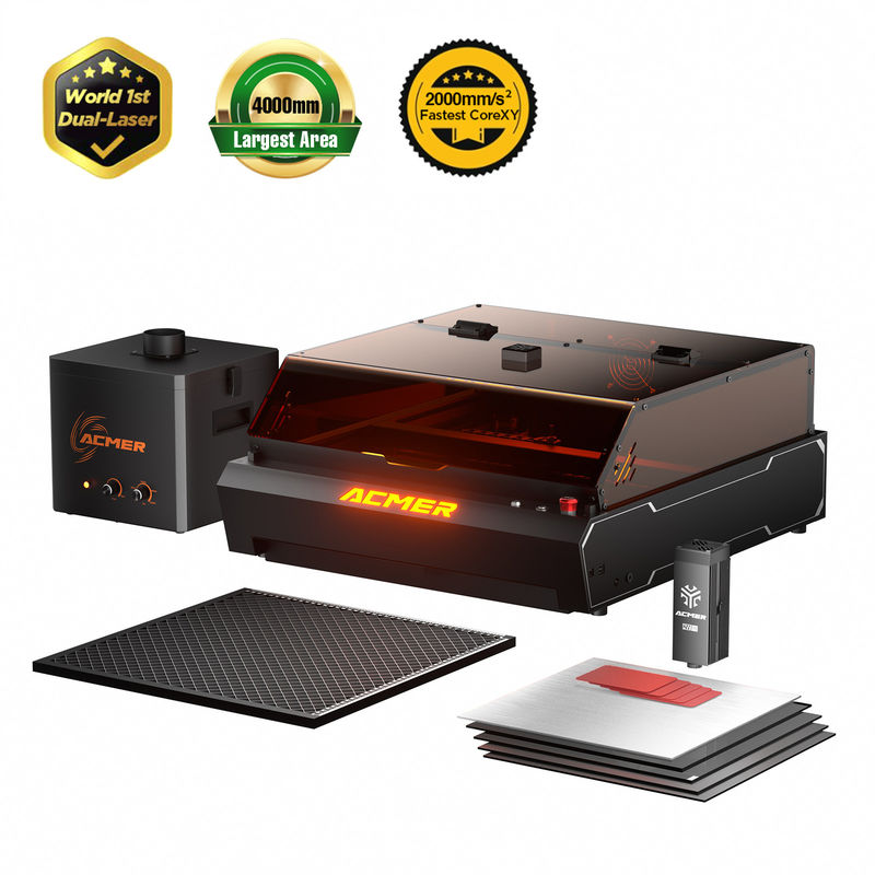 Hochleistungs ACMER 48W Diodenlaserschneider für Holz und etwas dunkles undurchsichtiges Acryl