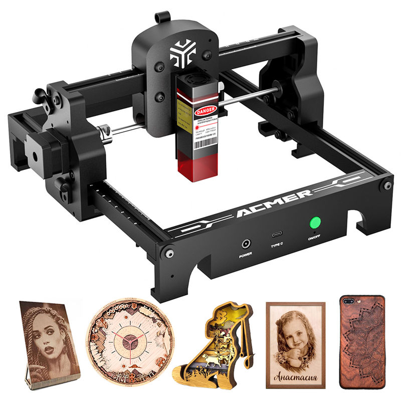 ACMER S1 Portable Laser Engraver Mini-Maschine für Metall 3500mw Laser Ausgangsleistung 130*130mm Arbeitsbereich
