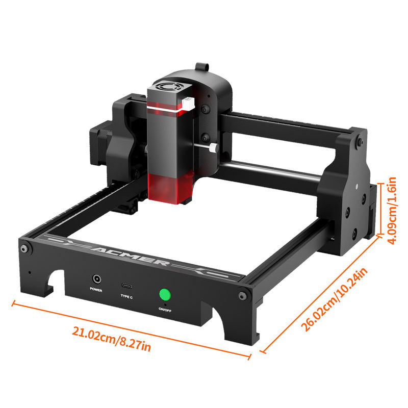 ACMER S1 Mini Portable Laser Engraver für Holz / Kunststoff / Metall 2500mw Laser Ausgang 130*130mm Arbeitsbereich
