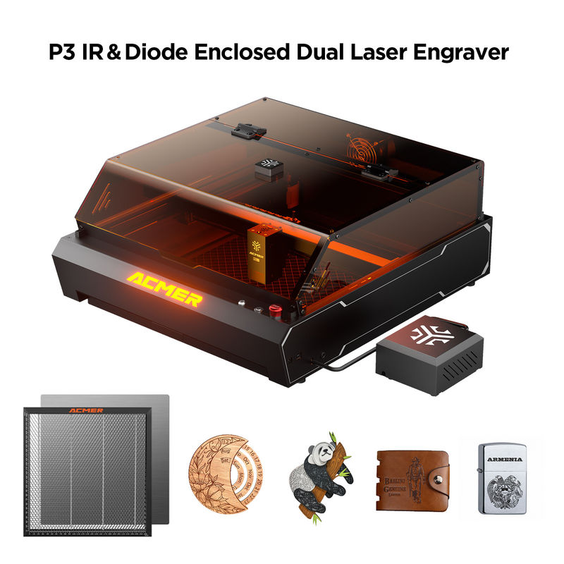 ACMER P3 2 IN 1 Ultrapräzise Laserschneidmaschine mit 2592 X 1944 HD Kamera