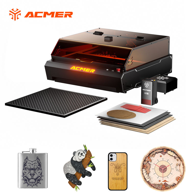 ACMER P3 Dual Diode Laser Cutter Laserschneidemaschine mit Pumpenluftunterstützung für die Gravierung von Aluminiumprofilen