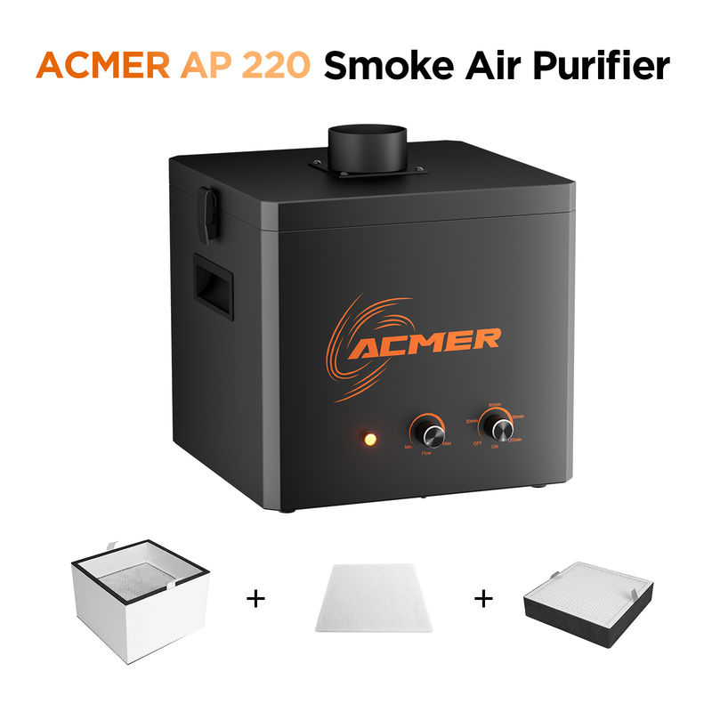 ACMER AP220 Rauchluftreiniger Lasergraver Zubehör 10,6 kg 120 Minuten Timer Dauer
